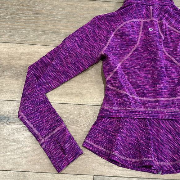 LULULEMON Diamond Jacquard Space Dye Purple Pink Hustle In Your Bustle Jacket 4 - Picture 6 of 16